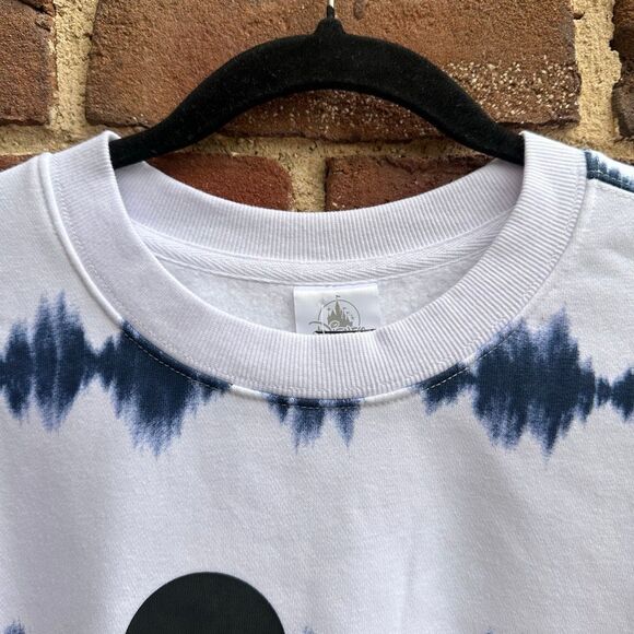 Disney parks Disneyland resort blue white tie-dye Mickey Mouse sweatshirt small - Picture 4 of 8